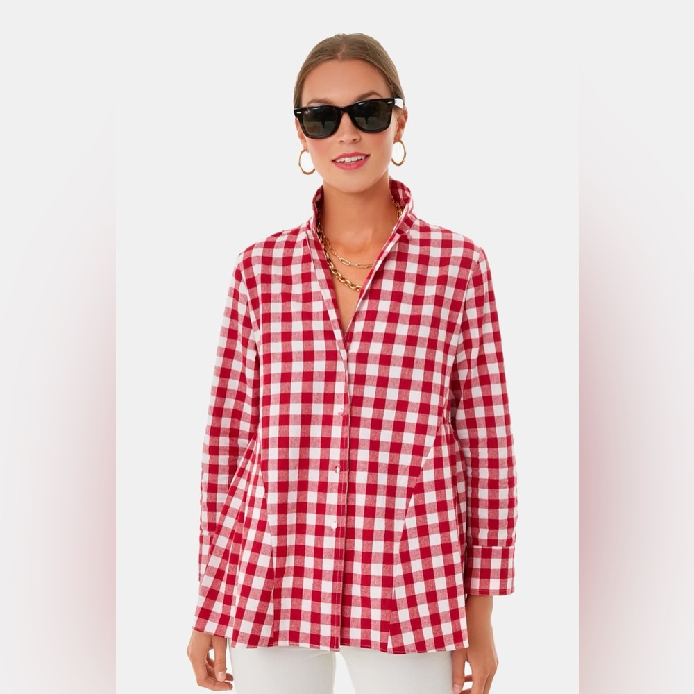 Tuckernut Pomander Place Red Gingham Blouse
